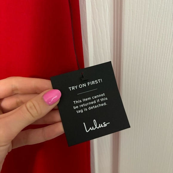 Lulu’s My Favorite Night Red Off-the-Shoulder Bodycon Midi Dress NWT - Picture 8 of 11